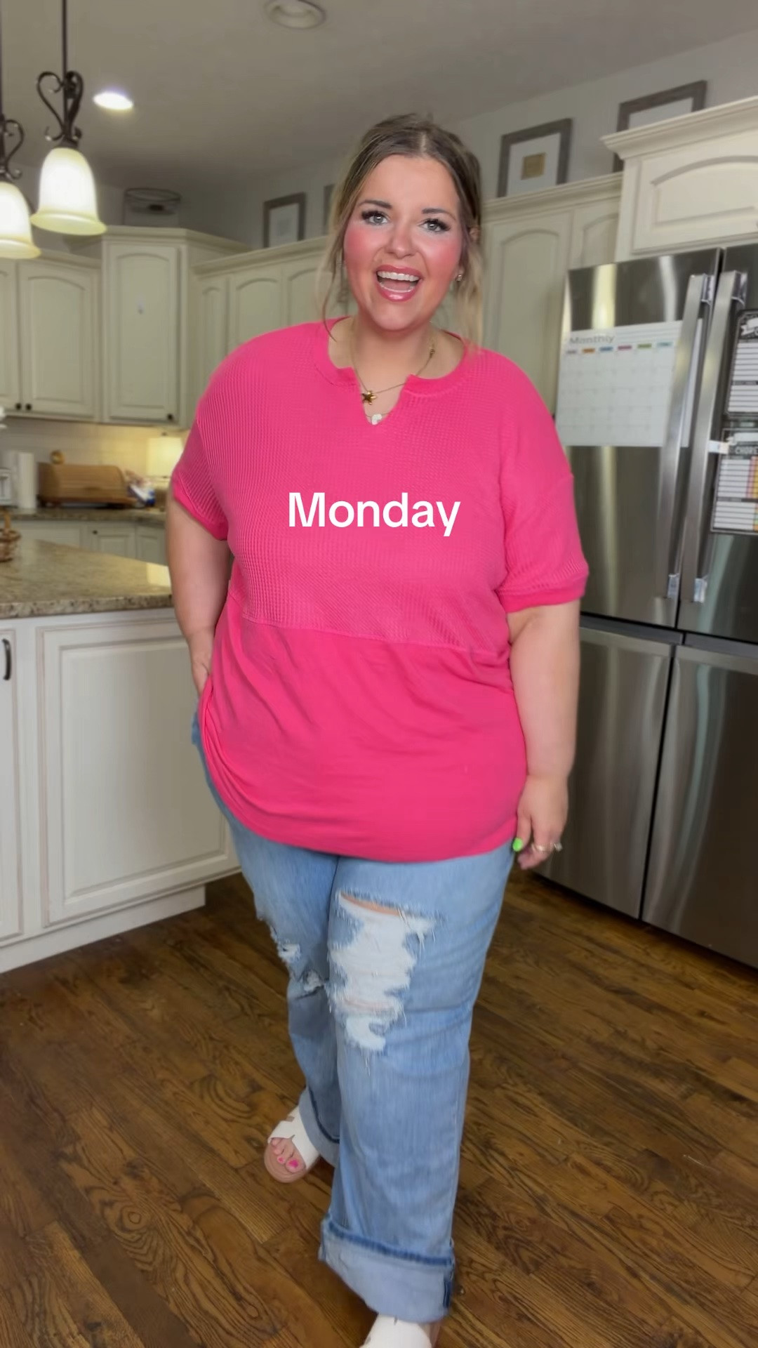 A soft, stretchy plus size waffle knit tee - this top makes outfits easy!

#LTKPlusSize