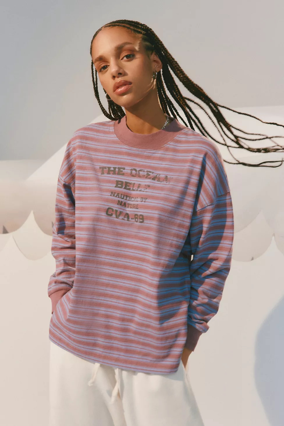 BDG Spencer Long Sleeve Nautical Graphic Tee | Urban Outfitters (US and RoW)