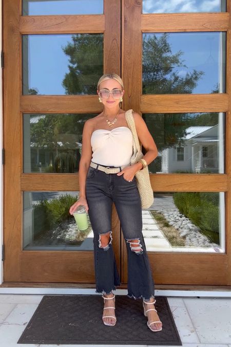 Amazon vacation outfits— wearing a small in the top and size 4 in jeans #vacationoutfits #amazonfashion 

#LTKstyletip #LTKSeasonal