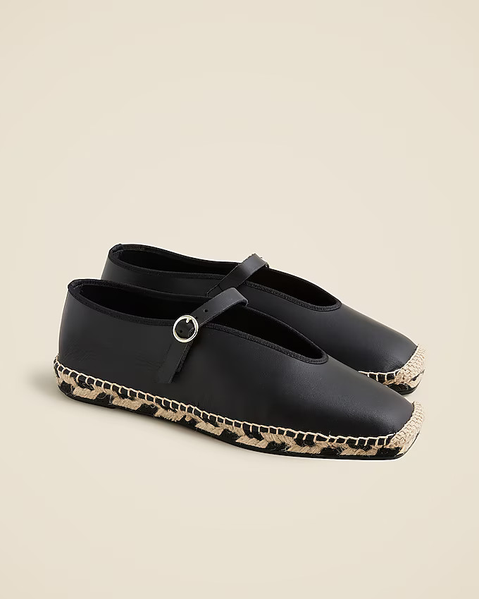 Made-in-Spain Mary Jane espadrilles in leather | J. Crew US