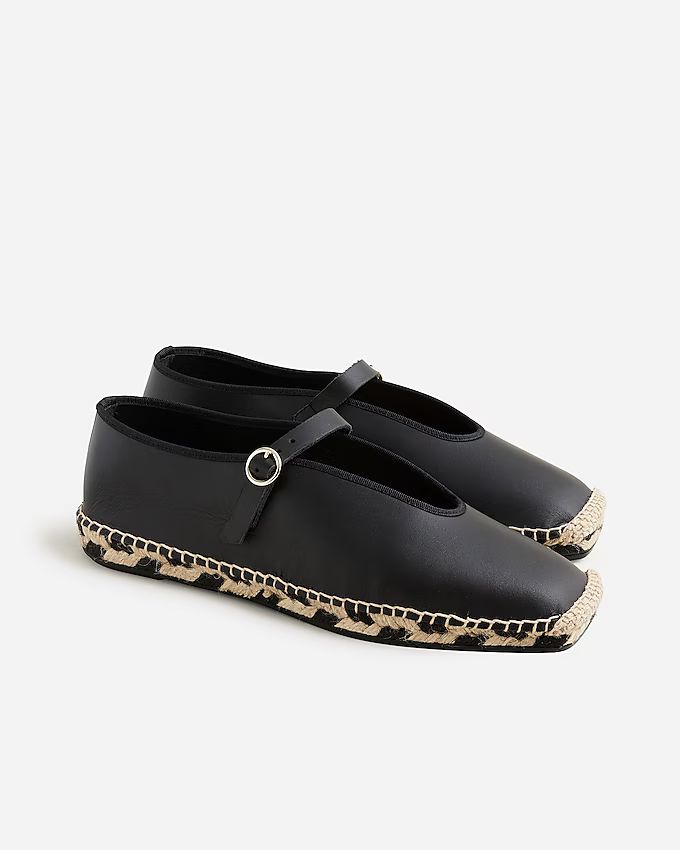 Made-in-Spain Mary Jane espadrilles in leather | J.Crew US
