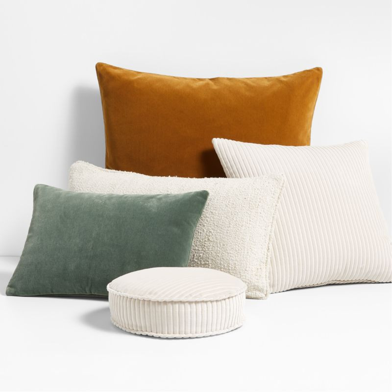 Mostarda Throw Pillow Arrangement by Athena Calderone | Crate & Barrel | Crate & Barrel