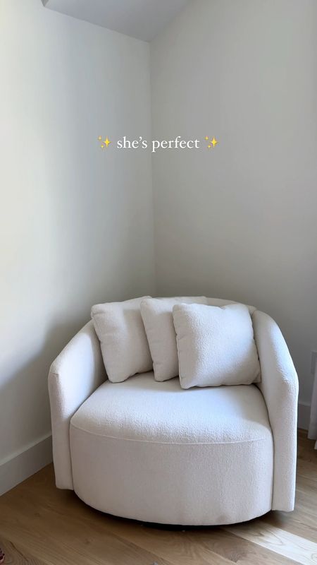 I cannot believe this designer inspired bouclè swivel chair is from @walmart — like are you kidding me?!? 🥲 plus it came overnight?! brb going to order more home decor finds from walmart! 🙌🏽

#walmartpartner #walmart #walmartfinds #walmarthome walmart must haves, walmart favorites, walmart best sellers, walmart furniture finds, boucle chair, swivel chair, viral walmart finds, designer inspired chair, neutral aesthetic, neutral home decor, home furnishings, affordable furniture, beautiful by Drew Barrymore 

#LTKhome #LTKMostLoved #LTKVideo