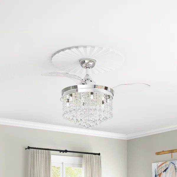 42'' Kaleb 3 - Blade Ceiling Fan with Remote Control and Light Kit Included | Wayfair North America