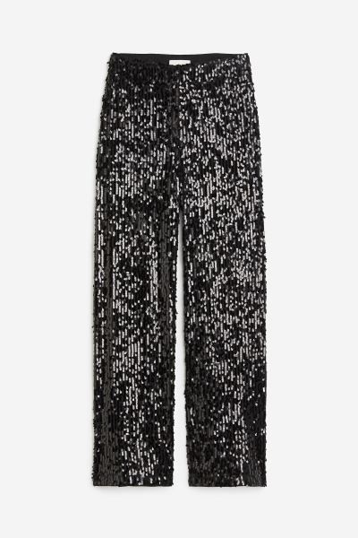 Sequined Pants - Black - Ladies | H&M US | H&M (US + CA)