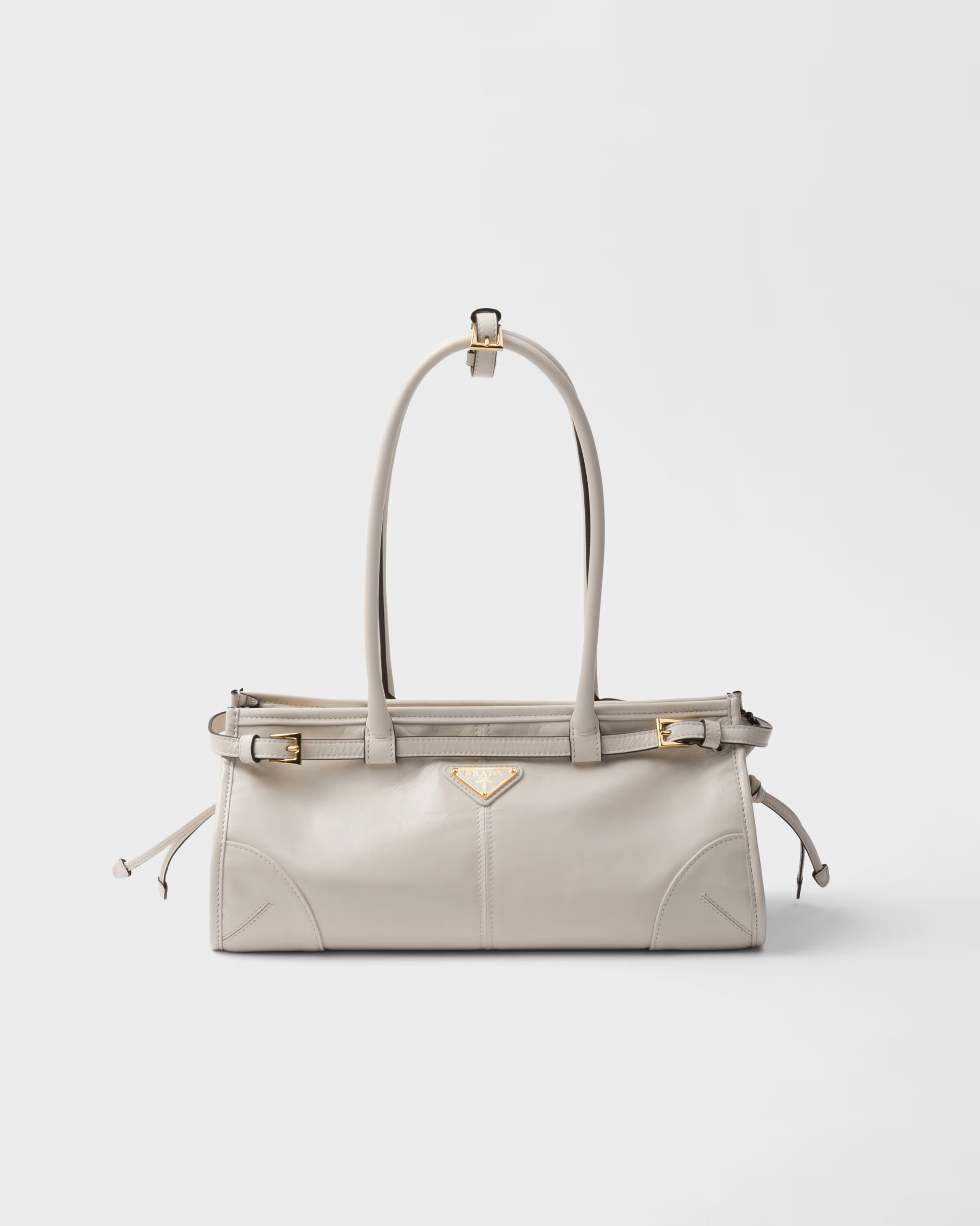 Medium leather handbag | Prada US
