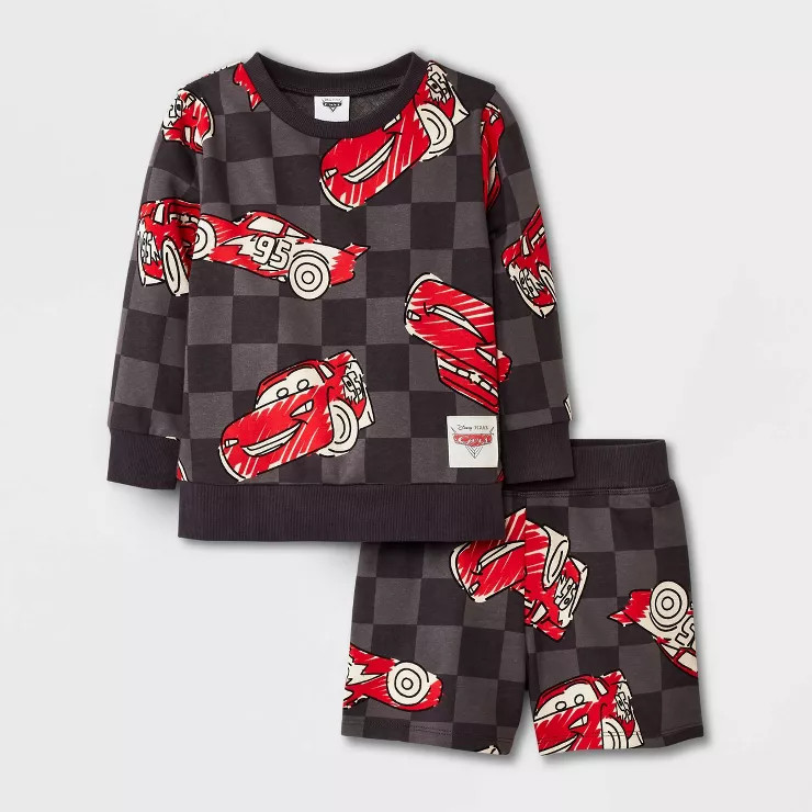 Toddler Boys' Disney Long Sleeve Top and Bottom Set - Black | Target