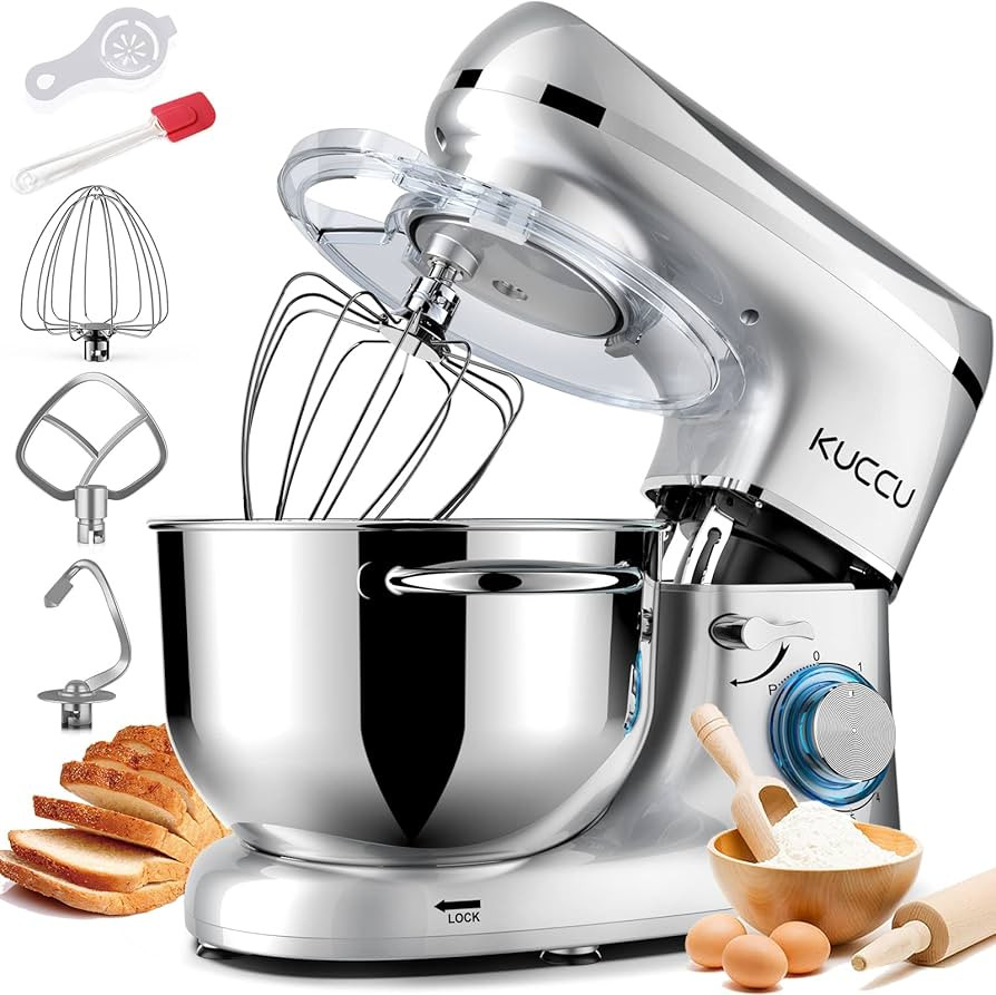 KUCCU Stand Mixer, 6.5 Qt 660W, 6-Speed Tilt-Head Food Dough Mixer, Kitchen Electric Mixer with S... | Amazon (US)