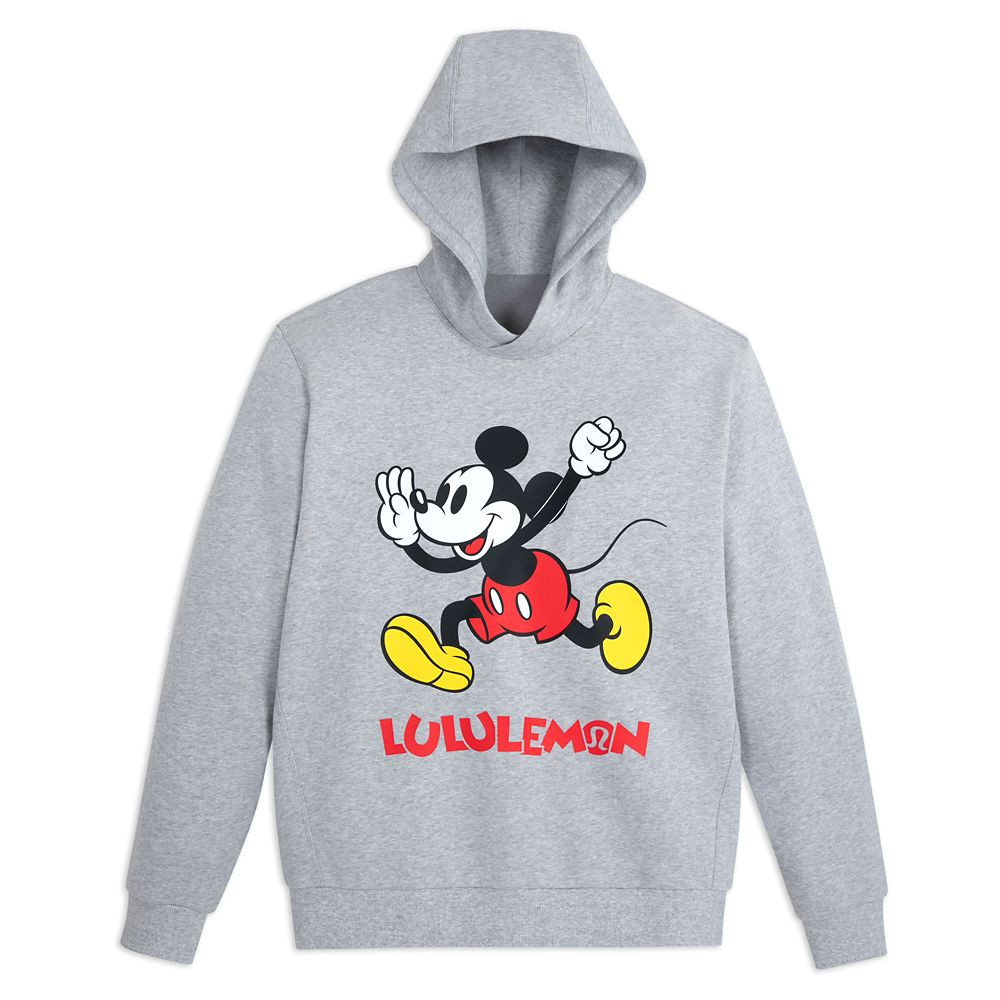 Mickey Mouse Steady State Pullover Hoodie for Men by lululemon – Gray | Disney Store
