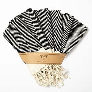 Amazon.com: Smyrna Turkish Cotton Kitchen Dish Towels Herringbone Series Pack of 6 | 100% Cotton,... | Amazon (US)