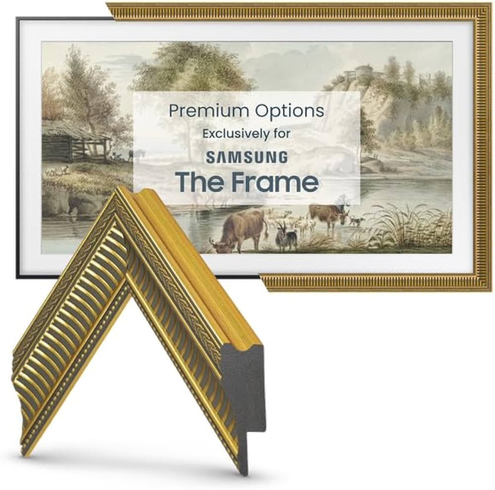 Deco TV Frames - Empire Gold Slim Frame Compatible ONLY with Samsung The Frame TV (65", Fits 2021... | Amazon (US)