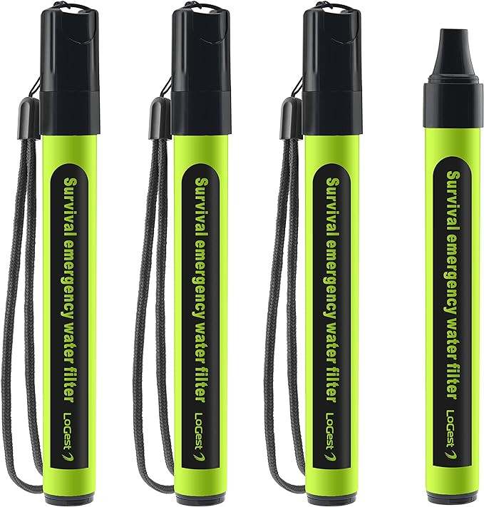 4 Pack Water Filter Straw - Water Purifying Device - Portable Personal Water Filtration Survival ... | Amazon (US)
