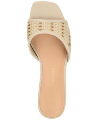 Tommy Hilfiger Women's Claihre Woven Kitten Heel Sandal - Macy's | Macy's