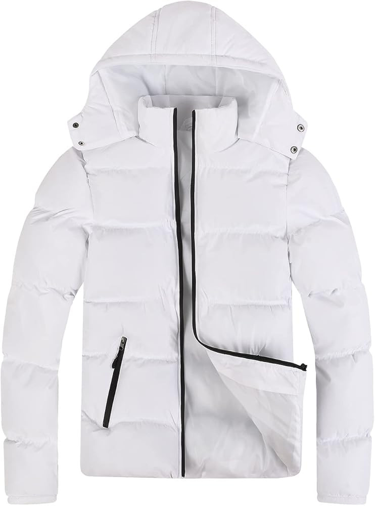 MADHERO Men's Puffer Jacket Water-Resistant Insulated Down Alternative Outerwear Coats | Amazon (US)
