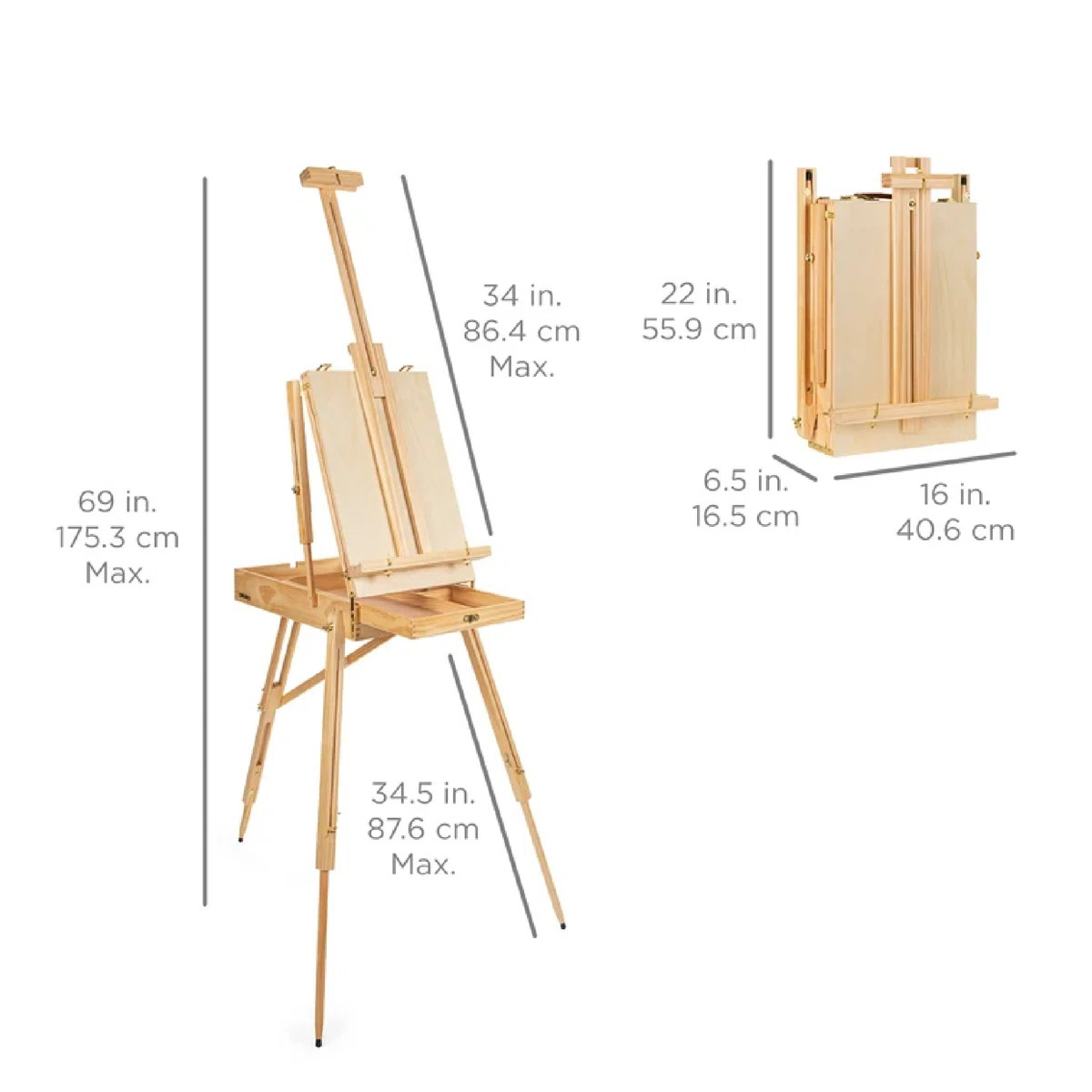 Best Choice Products French Easel, 32pc Beginners Kit Portable Wooden Adjustable Tripod  w/ Paint... | Wayfair North America