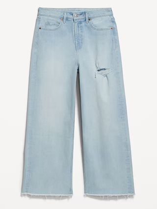 Extra High-Waisted Cropped Wide-Leg Jeans | Old Navy (US)