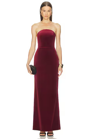 Michael Costello x REVOLVE Anjelique Velvet Gown in Burgundy from Revolve.com | Revolve Clothing (Global)
