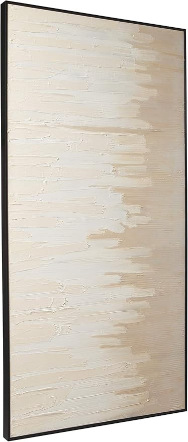 Signature Design by Ashley Jennaya Modern Abstract Framed Hand Painted Wall Art, 60 x 30, Beige | Amazon (US)