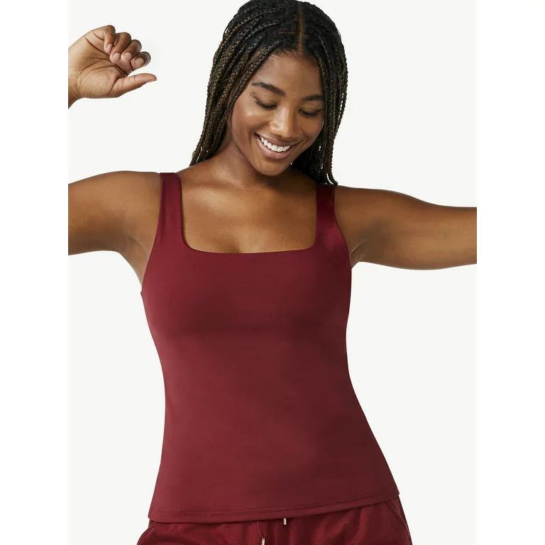 Love & Sports Women’s Square Neck Tank Top - Walmart.com | Walmart (US)