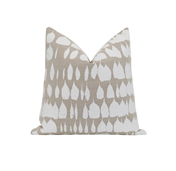 Schumacher Pillow Cover, 16 18 20 22 Natural White Pillow Cover, Mid Century Print Pillow Cover, ... | Etsy (US)