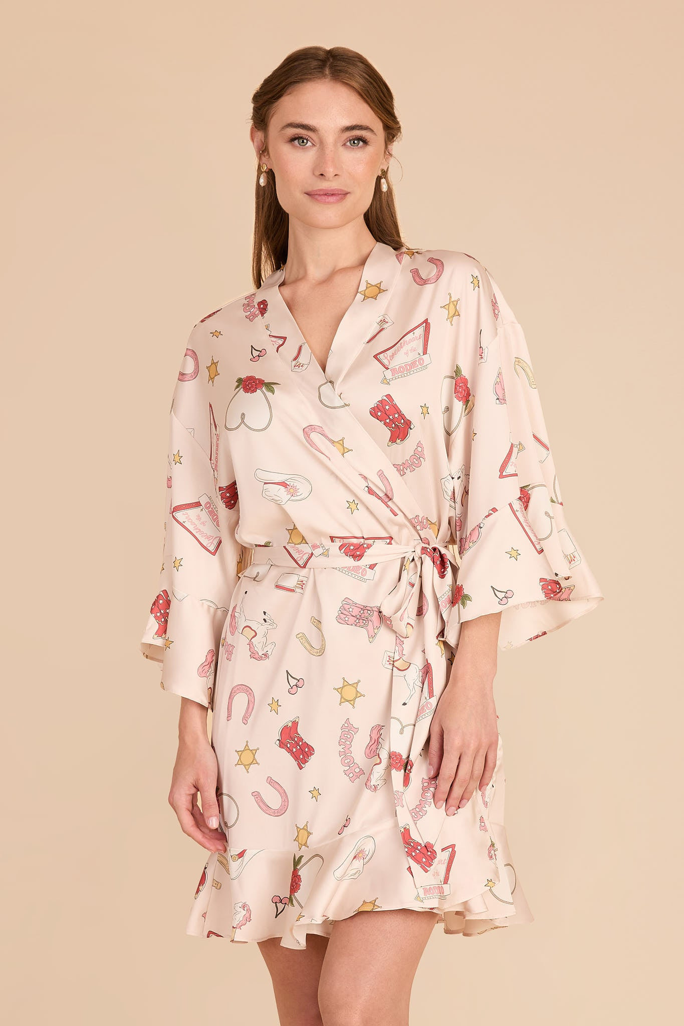 Kenny Matte Satin Robe in Last Rodeo | Birdy Grey | Birdy Grey
