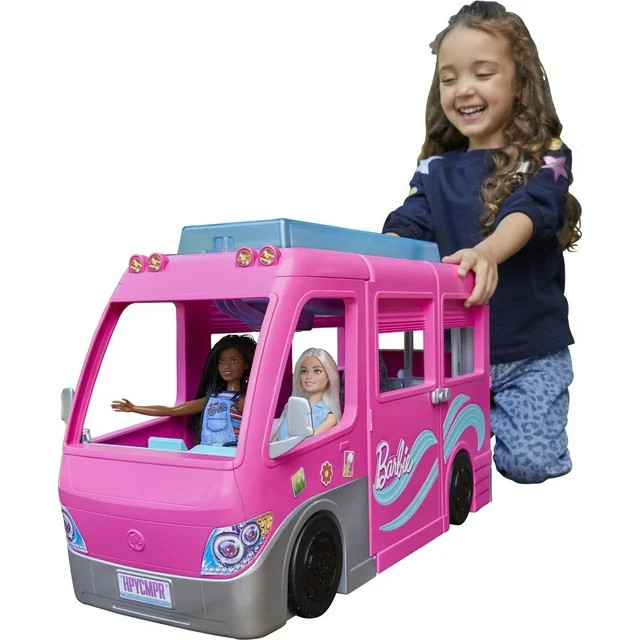 Barbie DreamCamper Vehicle Playset with 60 Accessories Including Pool and 30-inch Slide | Walmart (US)