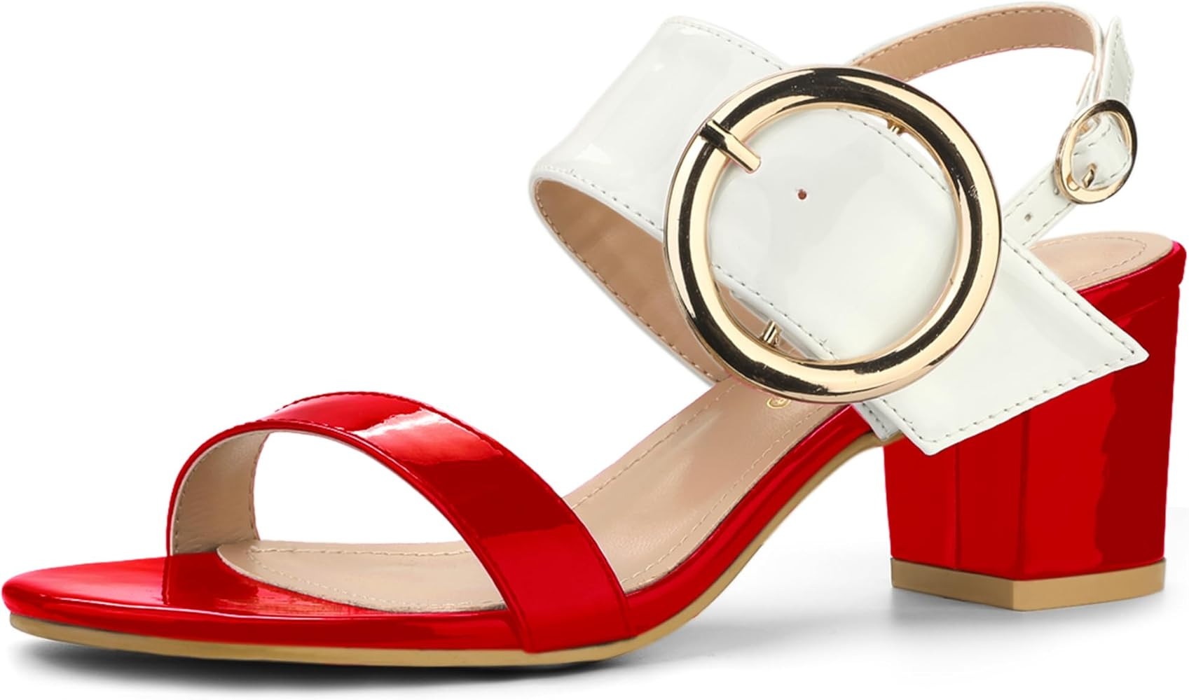 Allegra K Women's Slingback Block High Heel Sandals | Amazon (US)