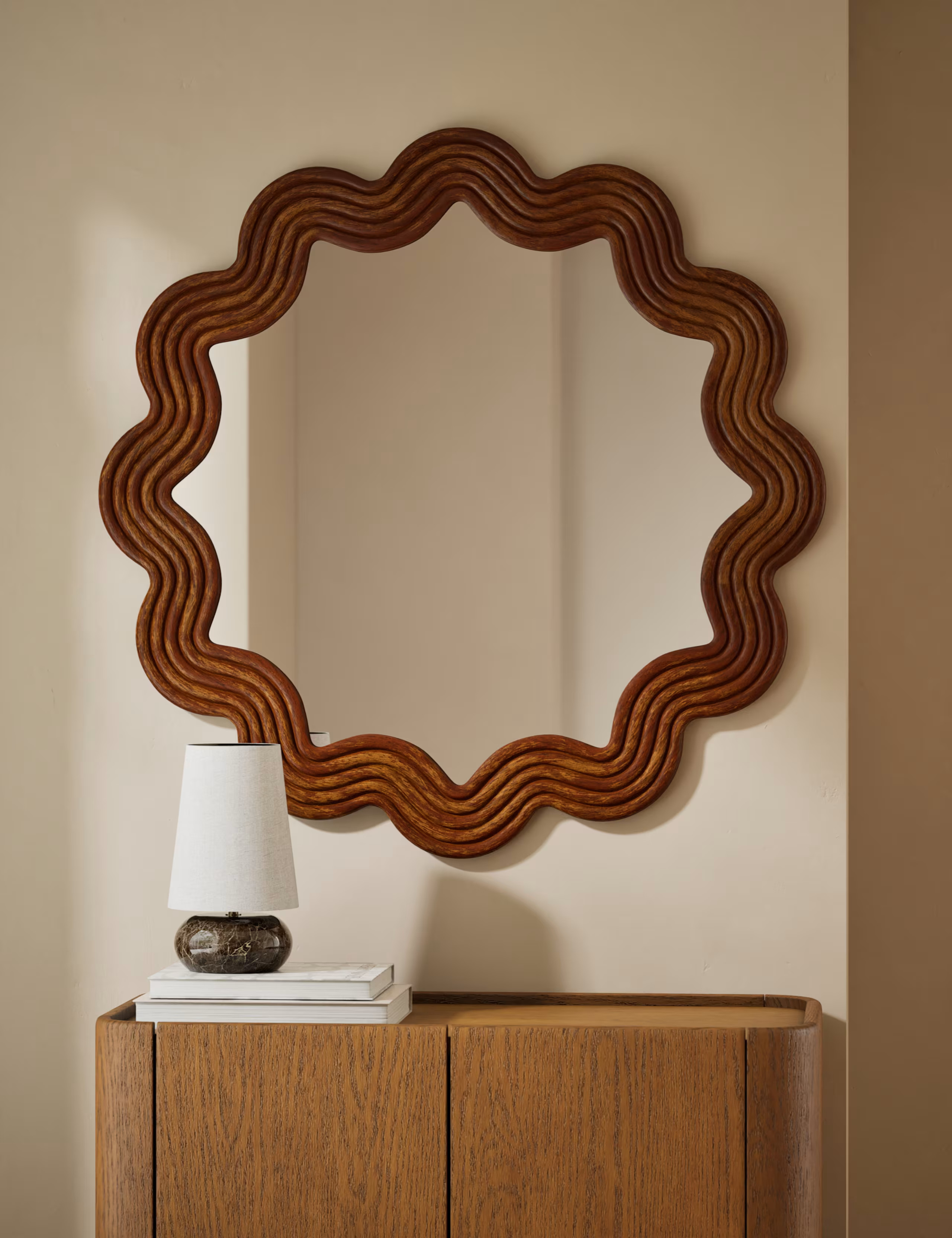 Scallop Ribbed Wooden Wall Mirror | Marks & Spencer (UK)