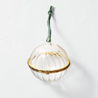 Glass and Brass Fluted Hinge Ornament - Hearth & Hand™ with Magnolia | Target