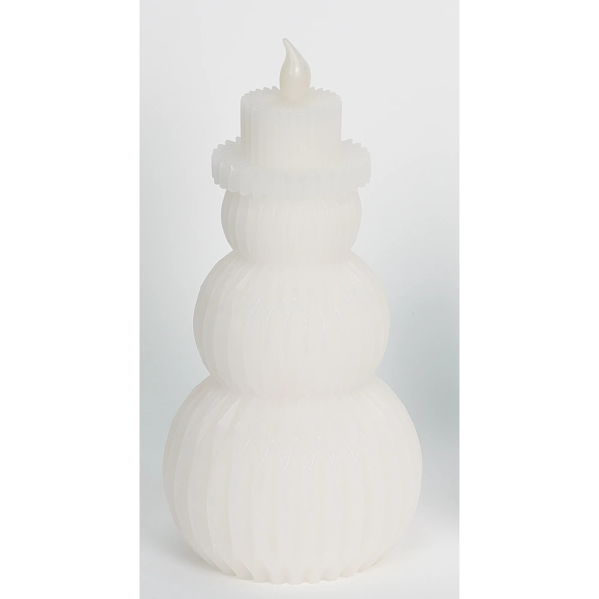 Lighted Candle Snowman Christmas Tabletop Decoration, White, 9", by Holiday Time | Walmart (US)