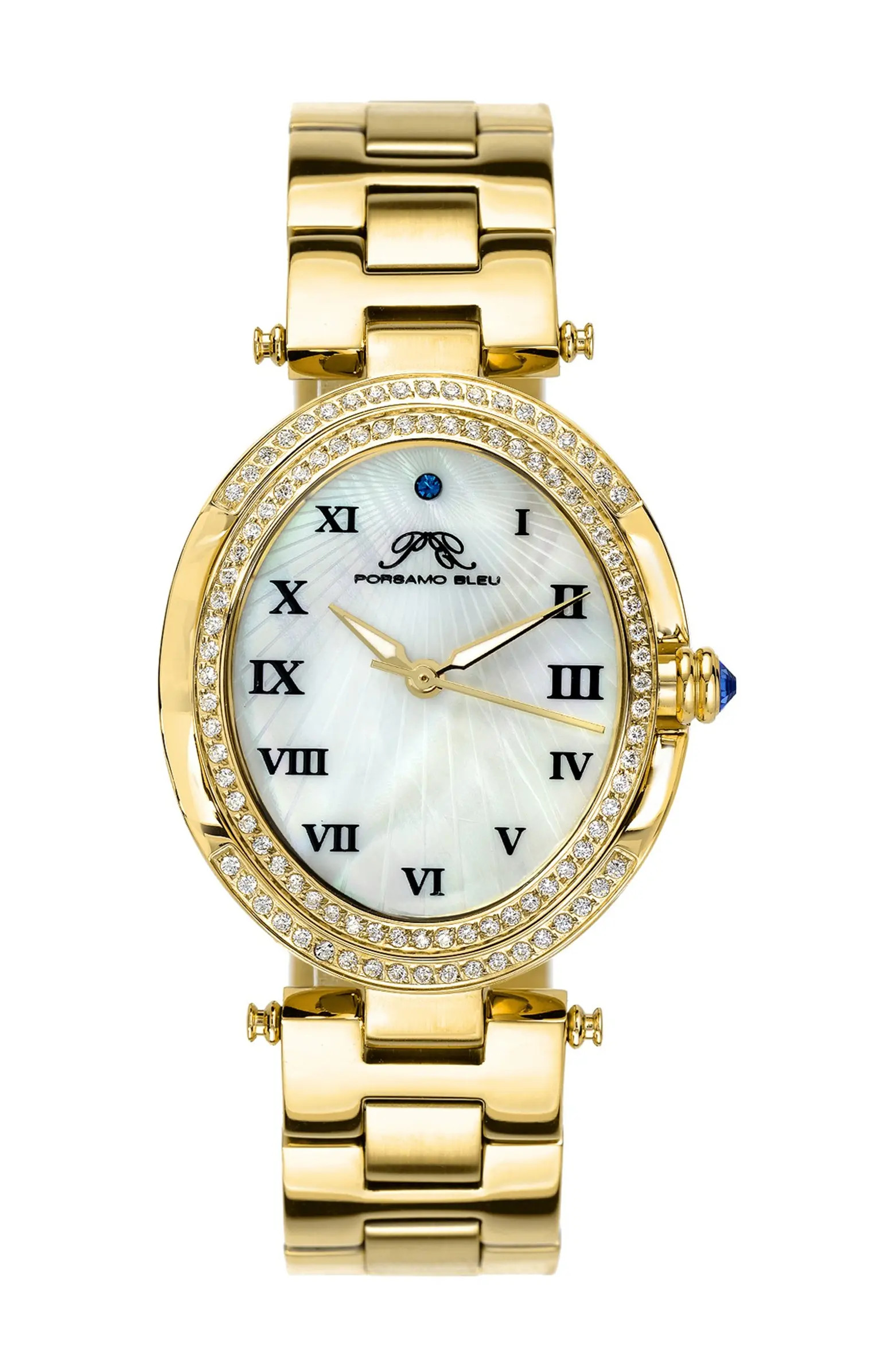 Women's South Sea Oval Swarovski Crystal Bracelet Watch, 30.75mm | Nordstrom Rack