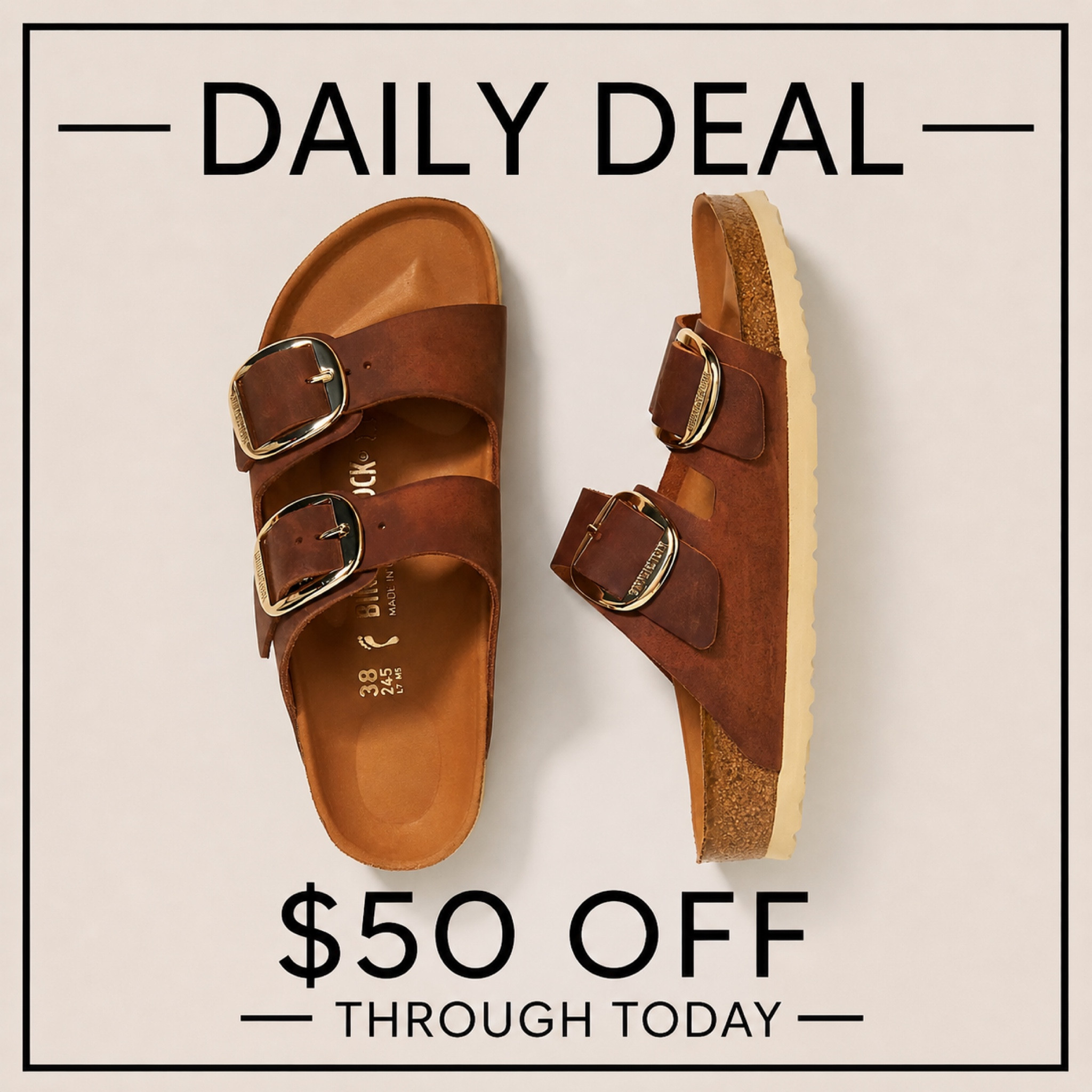 $50 off $100
$100 off $300
$150 off $500

It says Birkenstocks don't apply, but the money is dropping off at checkout period. Ends tonight.

#LTKMothersDay #LTKSaleAlert