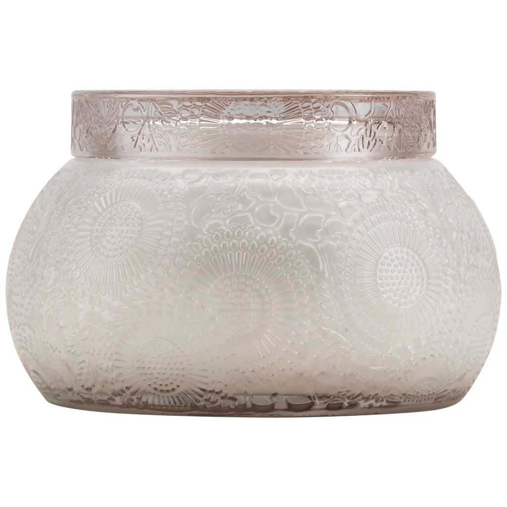 Chawan Bowl 2 Wick Embossed Glass Candle in Mokara – BURKE DECOR | Burke Decor