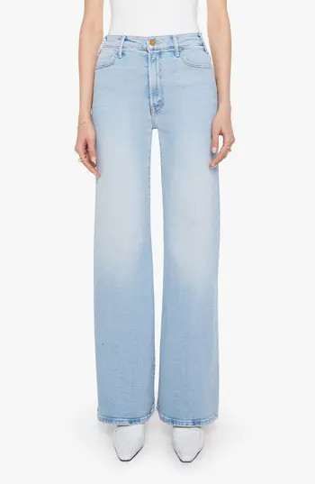 MOTHER The Hustler Roller Sneak High Waist Wide Leg Jeans in Complete 360 at Nordstrom Rack, Size 32 | Nordstrom Rack