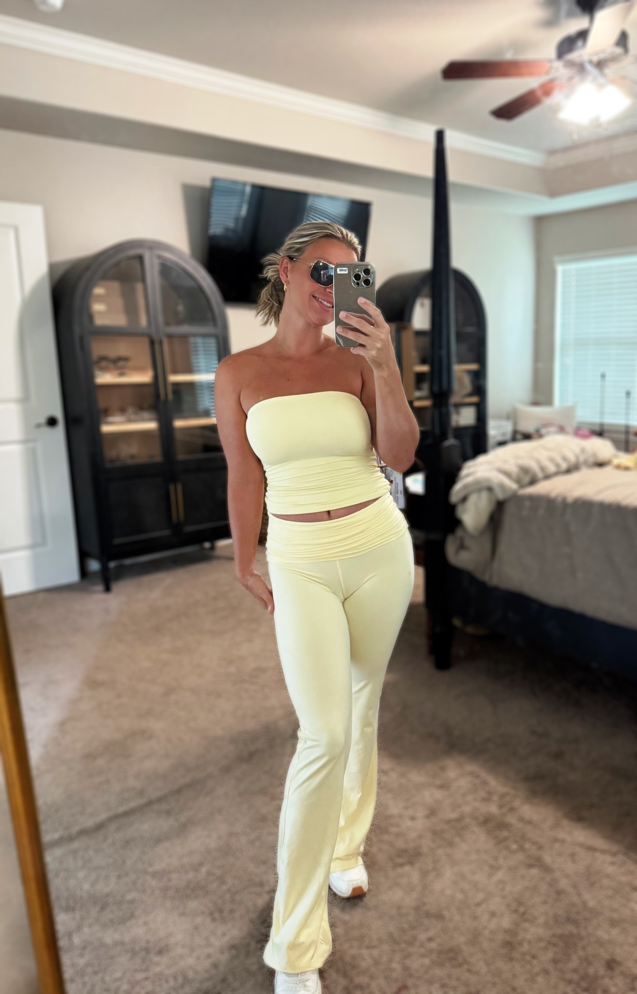 The softest butter yellow set💛💛💛top is double lined🤍perfect for the airport, lounging, or vacation relaxing! 
Pants are from “Shop Janae.” 

#LTKFindsUnder50 #LTKTravel #LTKStyleTip