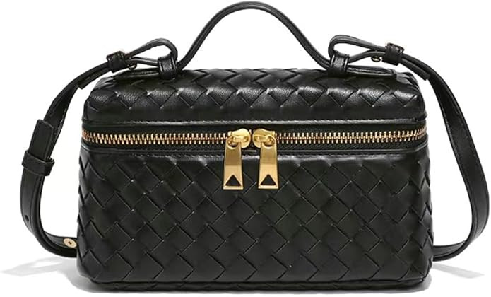 Slouchy Woven Crescent Crossbody Purses Women Square Box Shoulder Bag Mini Suede Tote Hobo Bags H... | Amazon (US)