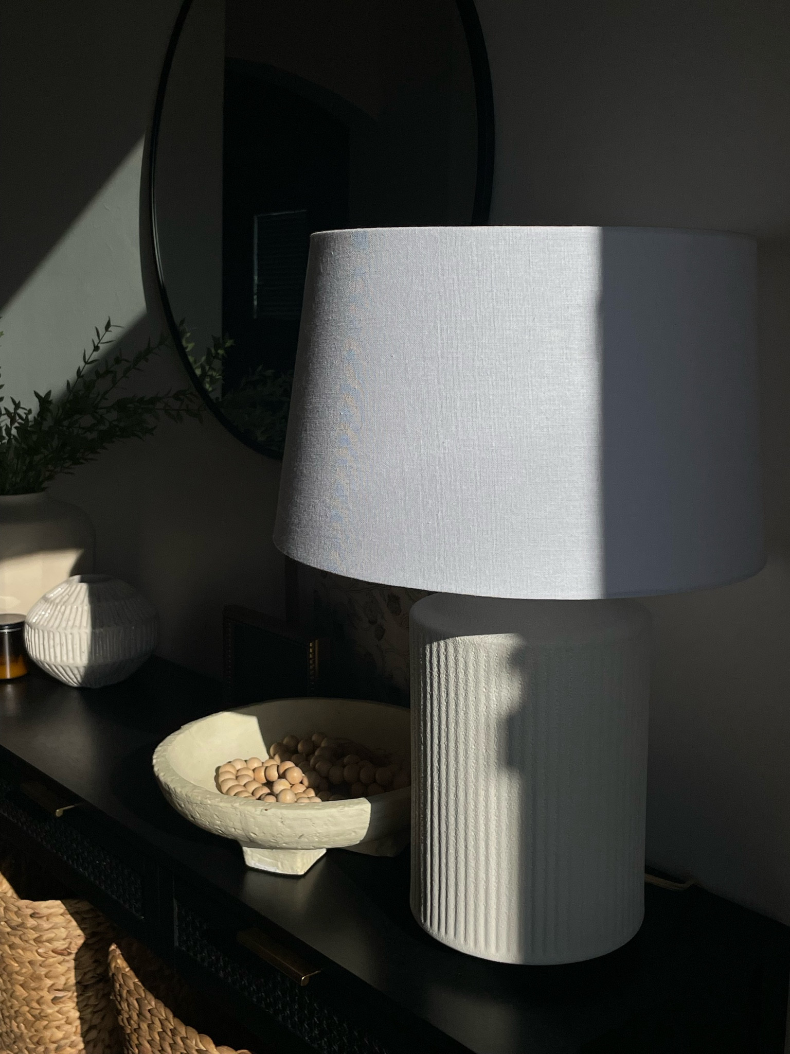 Love this timeless white ceramic table lamp. The base has such beautiful texture and adds lots of character. Linking similar options as well!

Modern transitional home decor. Amazon home decor. Affordable home finds. Studio McGee. Target. Walmart 