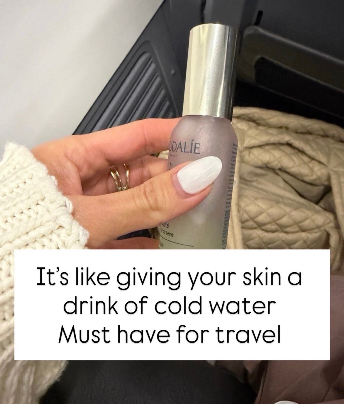 This facial mist has become a non negotiable for travel days. It instantly makes my skin feel refreshed, hydrated, and less tired after being on a plane or in dry air all day. Truly feels like a drink of water for your skin.

Facial mist, travel beauty essential, hydrated skin, skincare favorite, glowy skin, dry skin routine, beauty must have, Caudalie beauty, skincare routine, dewy makeup prep, travel skincare, luxury beauty, refreshing facial spray, skincare finds, annabrstyle

#LTKTravel #LTKBeauty #LTKselfcare