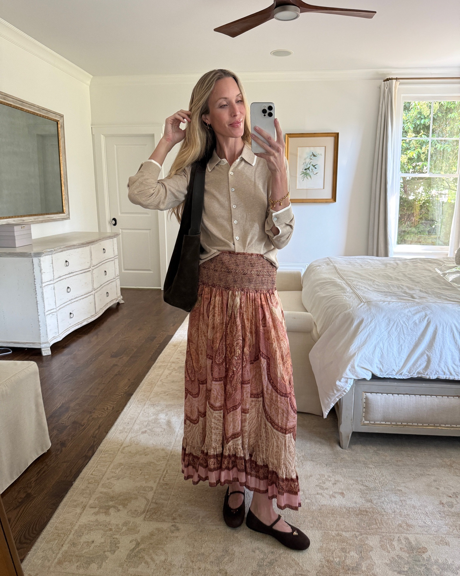 Transitional skirt and cardigan 🫶🏻 Cardigan is part of a set gifted by KILTE, skirt is on sale but still a splurge, YSL bag borrowed via @Vivrelle and flats are TTS. Linking similar prices to recreate this look!

#LTKootd #LTKSeasonal #LTKgrwm