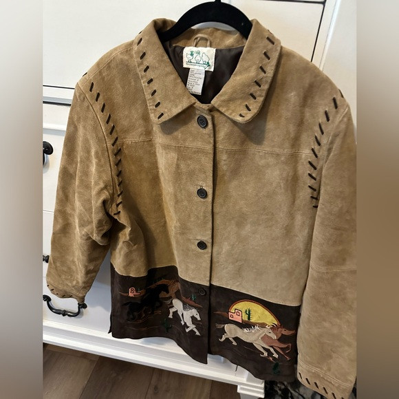 The Quacker Factory 100% Leather Horse Jacket Size Medium | Poshmark