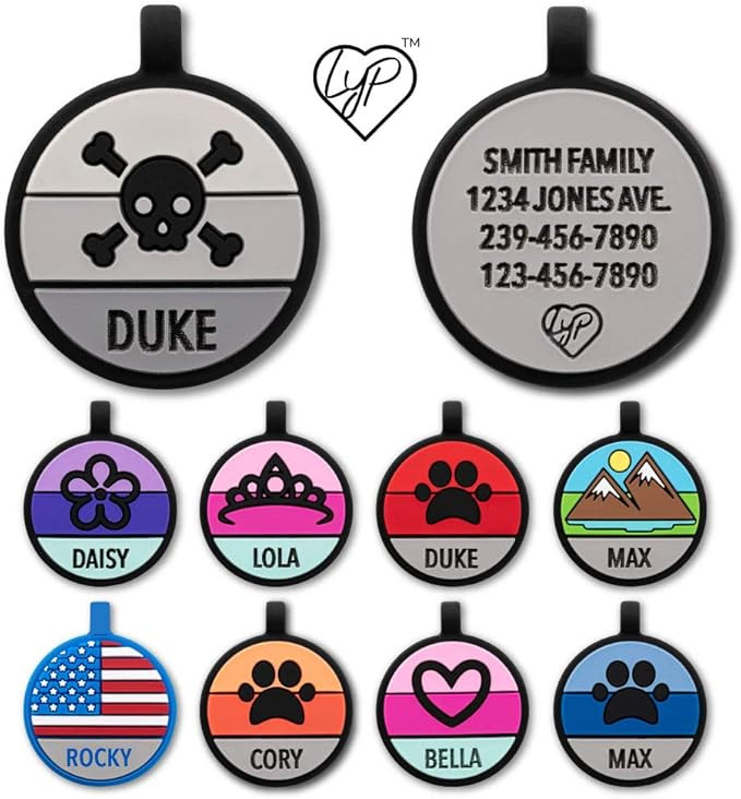 LYP Original Soundless Pet ID Tags | Custom Dog Tags Personalized for Pets | Durable Silicone Dee... | Amazon (US)