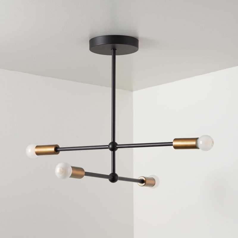 Sputnik Nursery Chandelier Black Flush Mount Ceiling Light + Reviews | Crate & Kids | Crate & Barrel