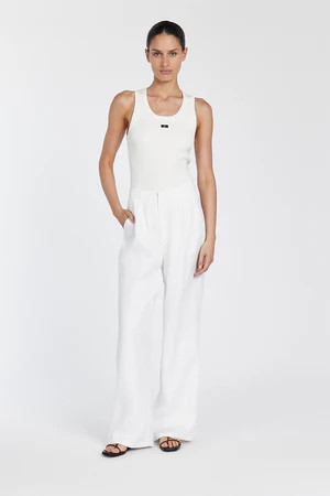 NORAH WHITE LINEN PANT | DISSH