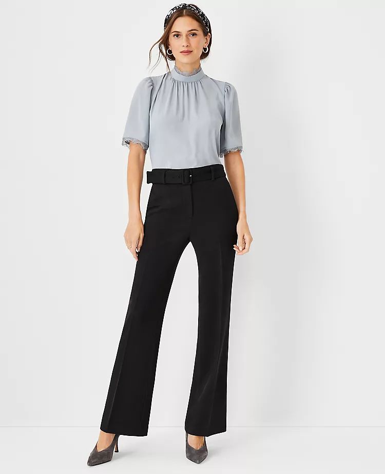 The High Waist Belted Boot Cut Pant | Ann Taylor (US)