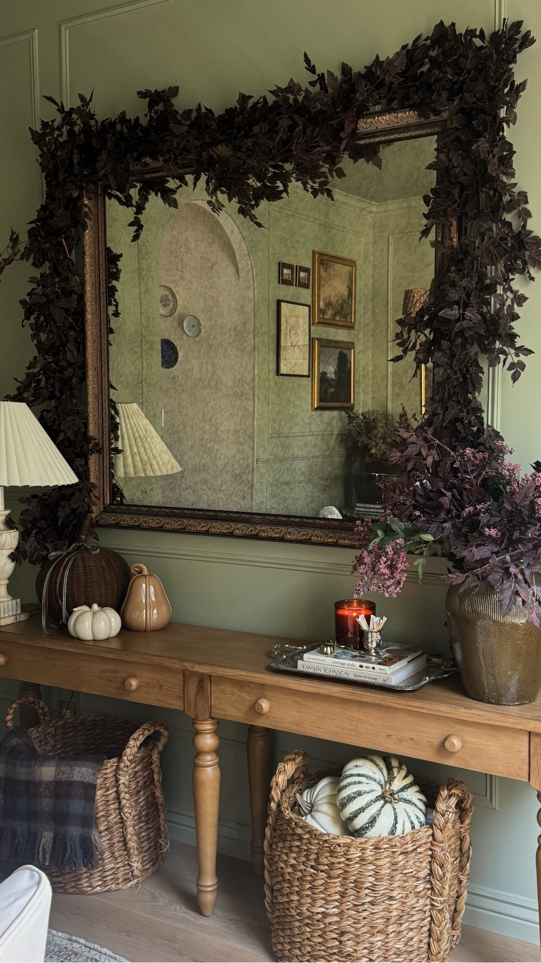 I found the exact same expensive garland for a fraction of the price! I styled my console table for fall and love how it came together!

#LTKSeasonal #LTKHome #LTKSaleAlert