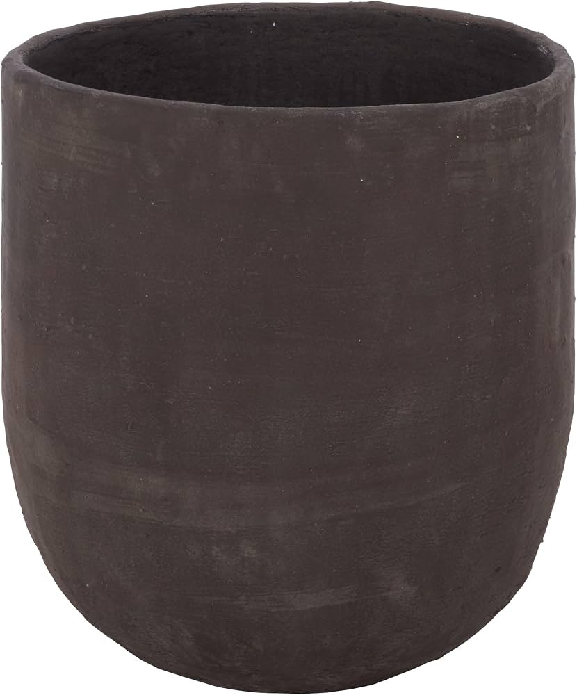 SAFAVIEH Outdoor - Cana Large Planter Pot with Drainage - Brown Cement & Bamboo - Weather Resista... | Amazon (US)