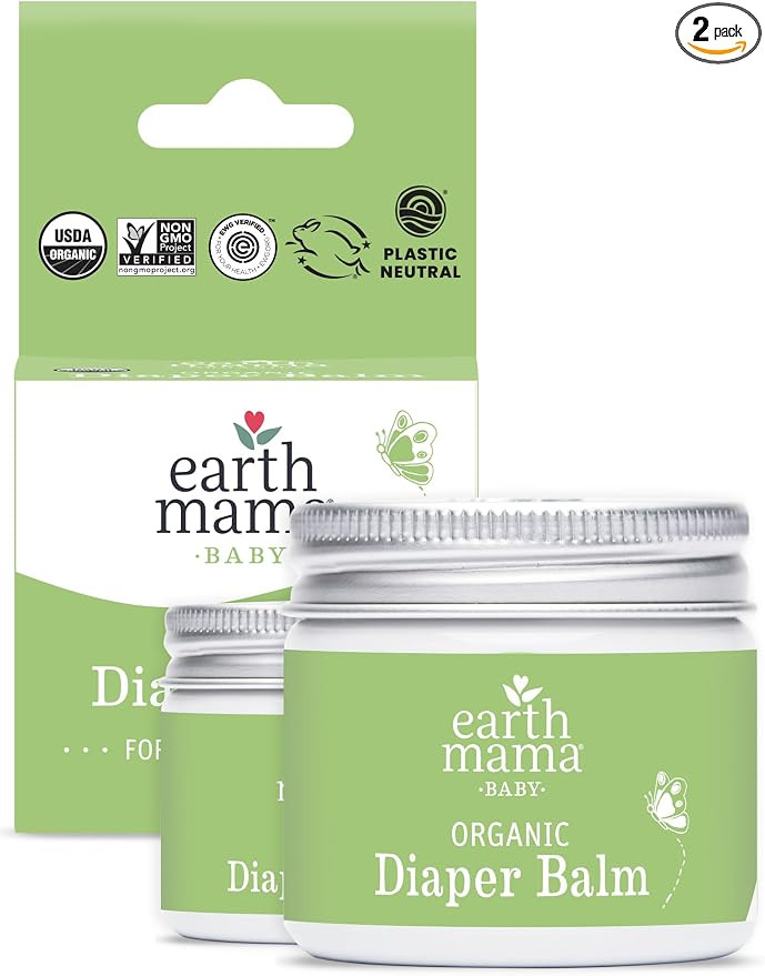 Earth Mama Organic Diaper Balm 2-Ounce | Diaper Cream for Baby | EWG Verified, Petroleum & Artifi... | Amazon (US)