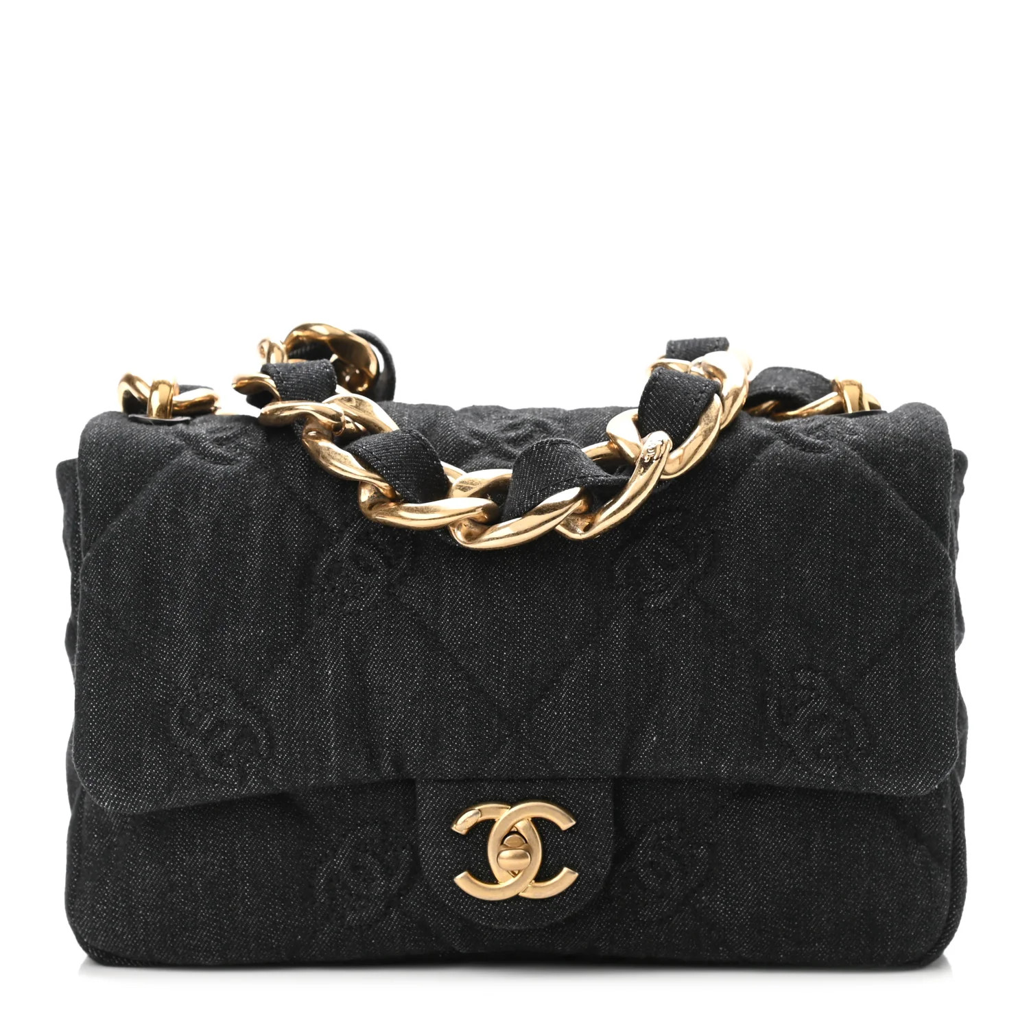 CHANEL Denim Quilted Medium CC Funky Town Flap Black | FASHIONPHILE (US)