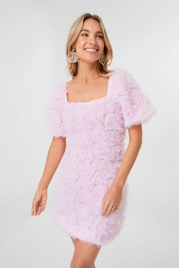 Pink Textured Cora Mini Dress | Tuckernuck (US)