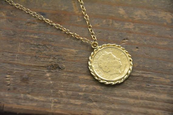 Coin necklace, gold medallion necklace, gold coin pendant, antique style, gold disc necklace, gold c | Etsy (US)